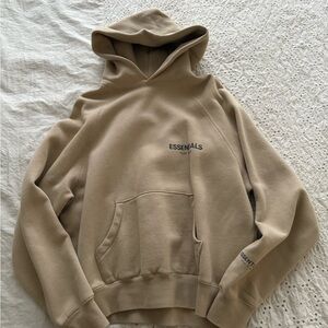 Fear of God Essentials Beige Hoodie